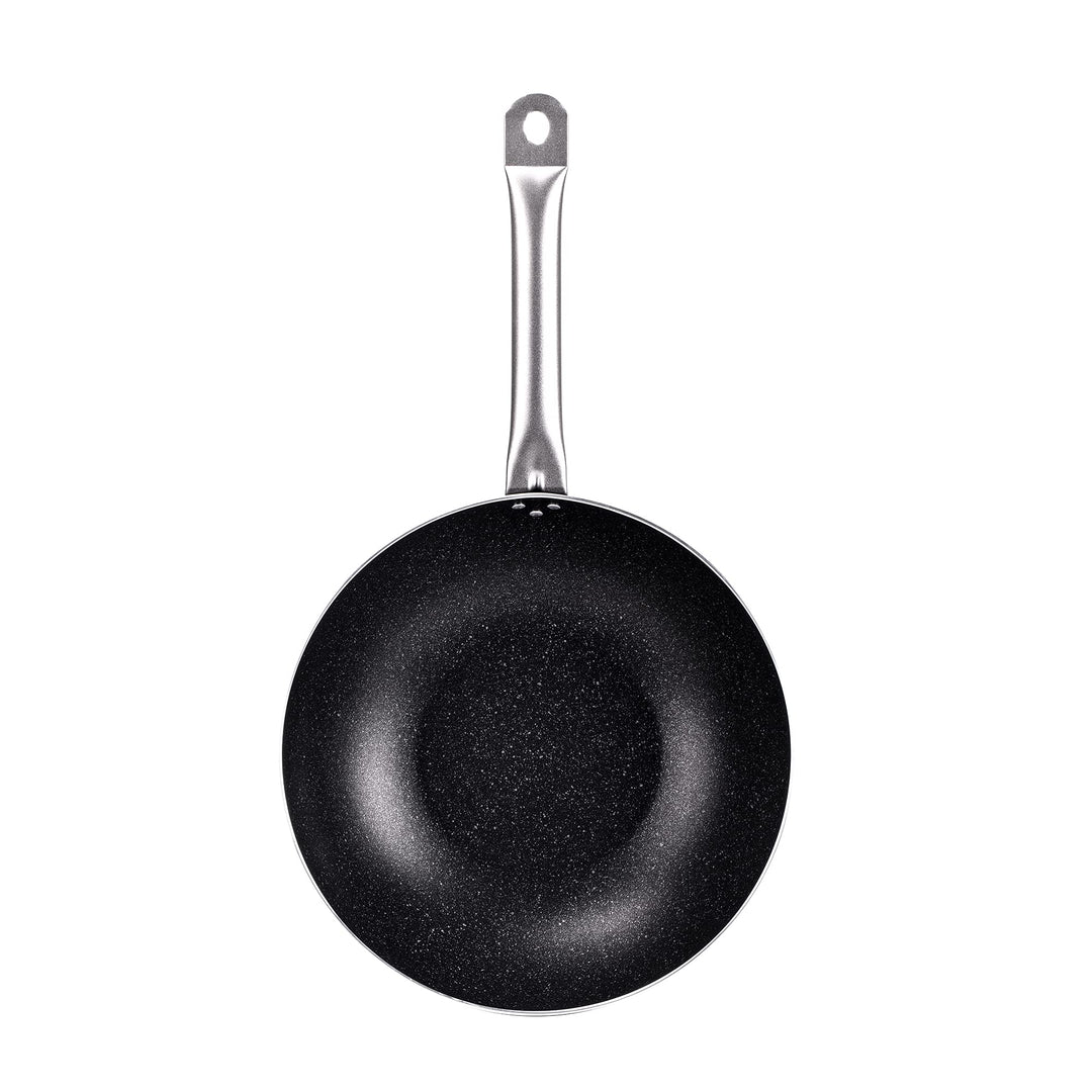Moneta Etnea Pro Wok 30 cm Edelstahlgriff, Schwarz, 0008654330