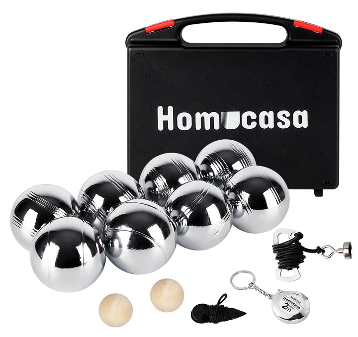 Boccia Kugeln Set 8 Boule Kugeln Set, Petanque-Kugeln Set Kugel/Petanque Set mit PP-Aufbewahrungsbox