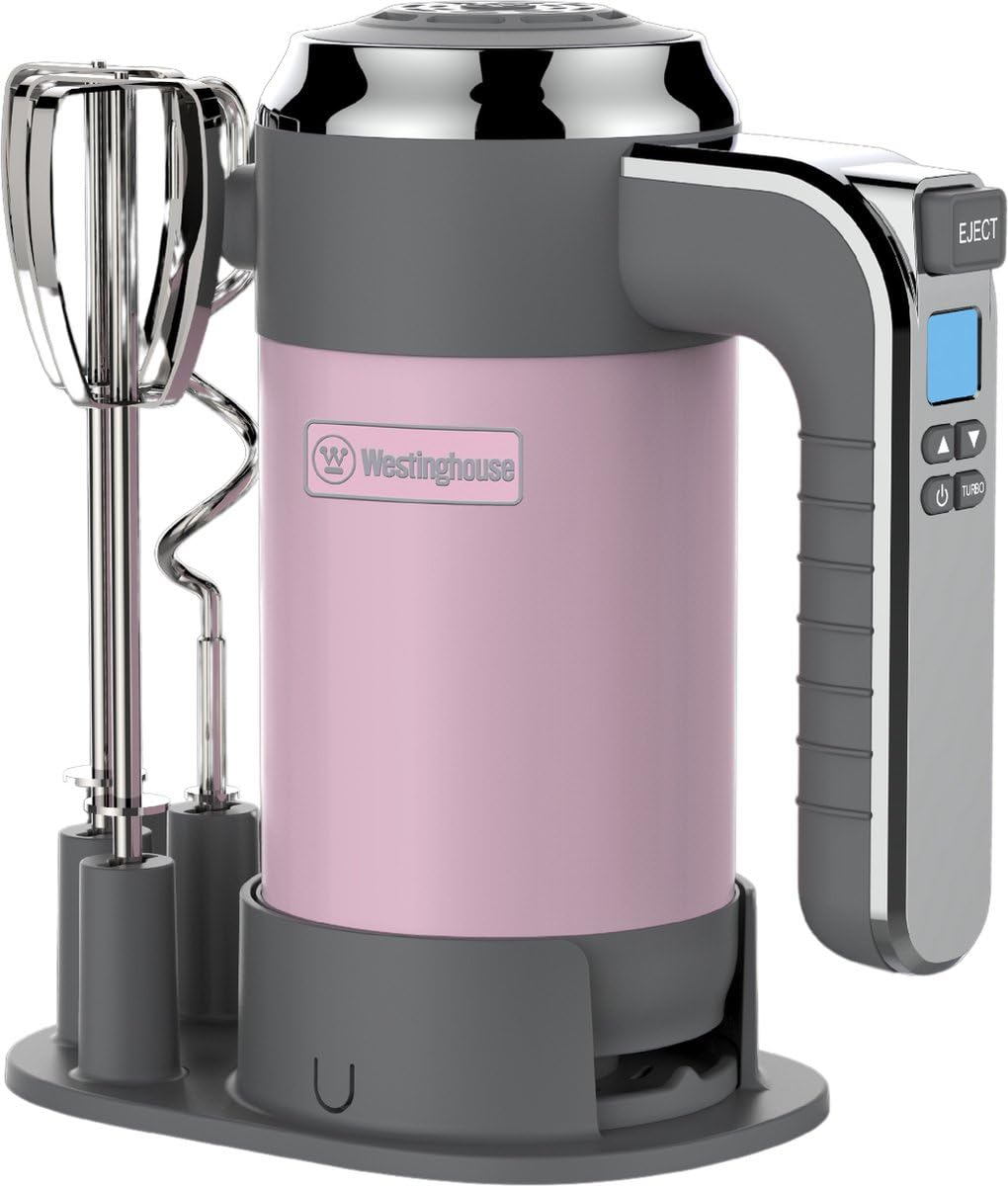 Westinghouse Retro Handmixer, 5 Geschwindigkeitsstufen + Turbofunktion, 2 Rührbesen, 2 Knethaken, LC