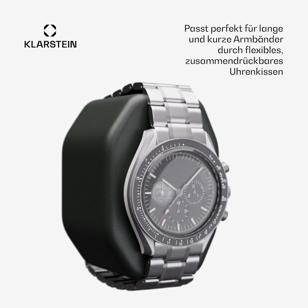 Klarstein Uhrenbeweger für Automatikuhren, Automatik-Uhrenbeweger für 3 Uhren mit Acryl-Tür, Automat