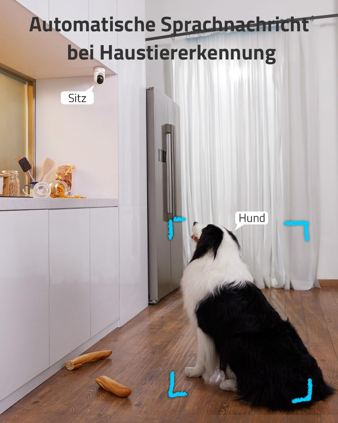 eufy Security Solo IndoorCam C24, 2K Plug-In Überwachungskamera für Innenbereiche, WLAN, Personenerk