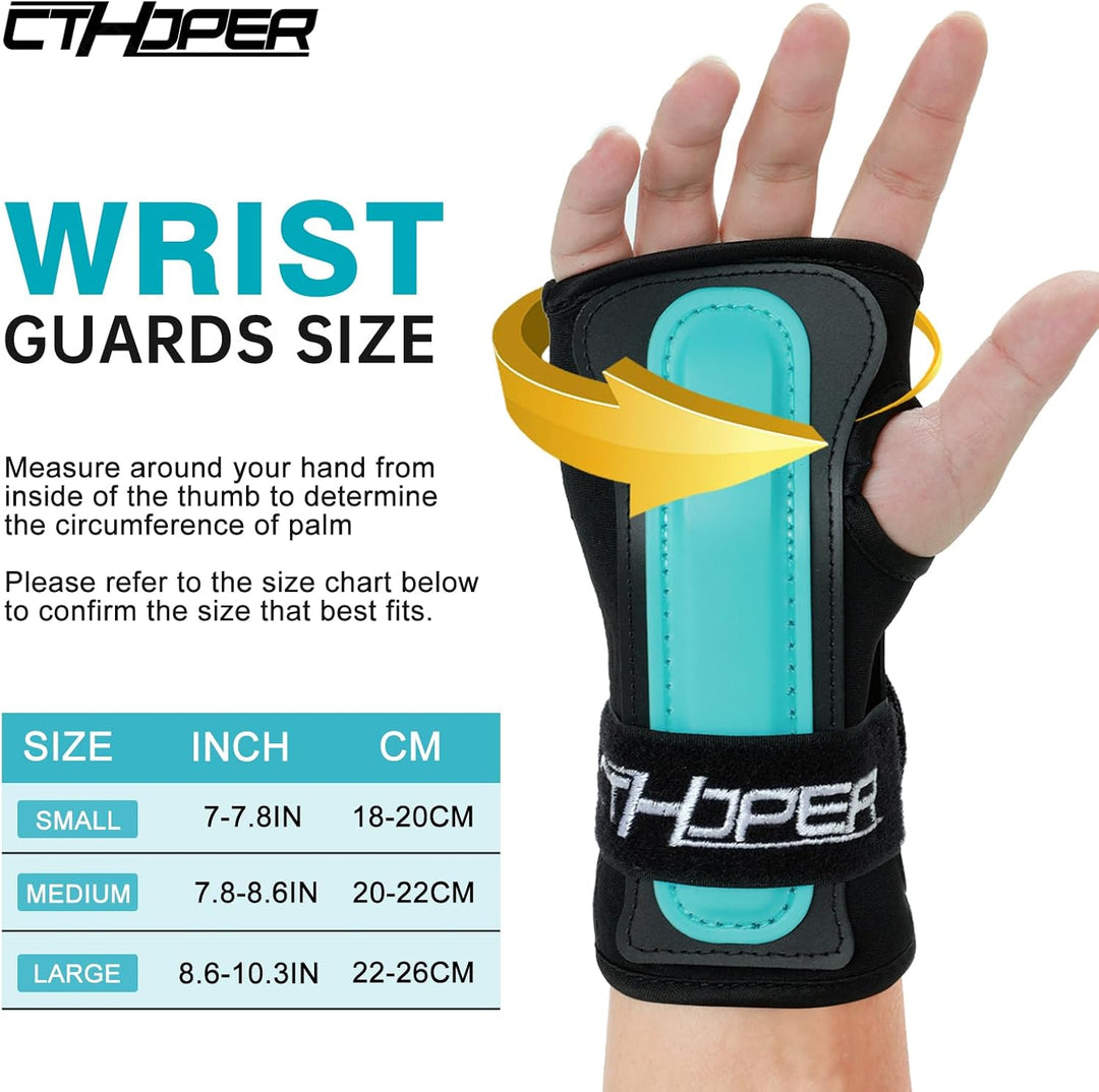 Handgelenkschoner für Snowboarden, Skifahren, Skateboarden, Sport-Handgelenkstützschutz (1 Paar), S