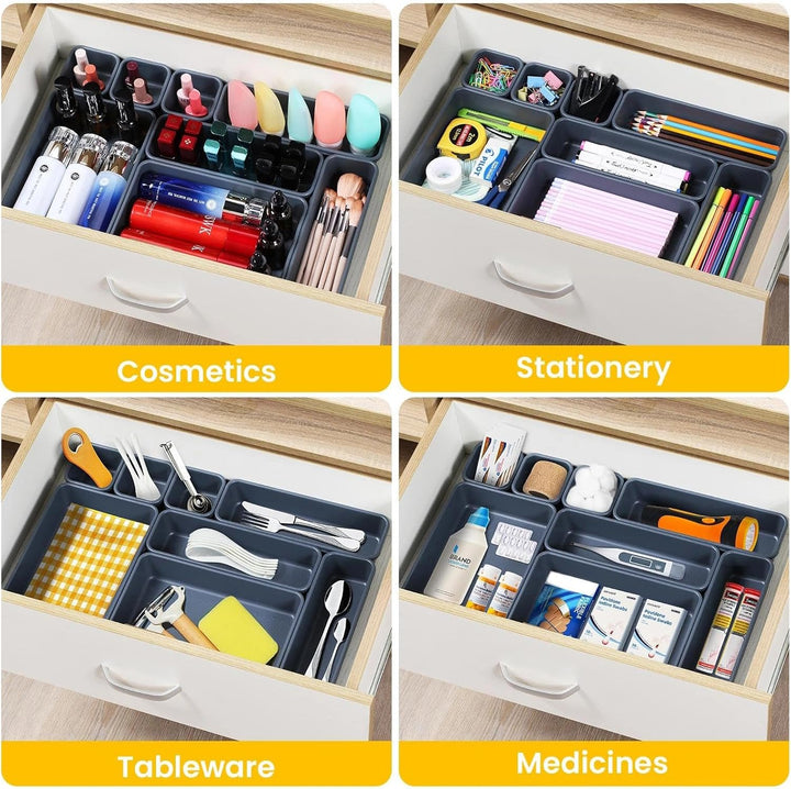 40 Stücke Schubladen Organizer Büro Ordnungssystem, AufbewahrungsBox, Schubladen Organizer Küche, 3