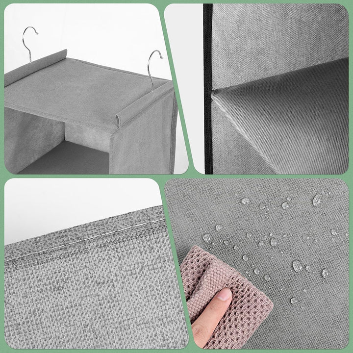 AiQInu Hängeregal Kleiderschrank,Hängeaufbewahrung Schrank Organizer mit 5 Fächern,Faltbar Platzspar