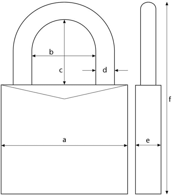 90RK/50 Titalium Vorhängeschloss Schliessen Edelstahlbügel Carded...
