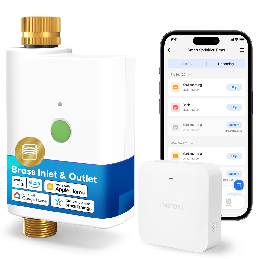 Meross Bewässerungscomputer WLAN MST100 | Automatische Bewässerung - APP Steuerung | Aussen-Fernsteu