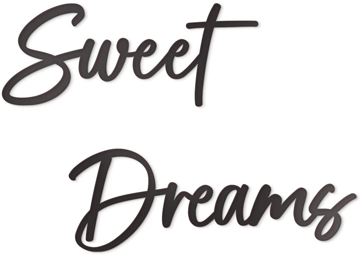 Vivegate Sweet Dreams Metallschild, Wandkunst, Dekoration, 89,9 x 20,3 cm, schwarz, moderne süsse Tr