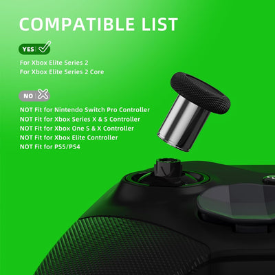 eXtremeRate 13 in 1 Metall Tasten Set für Xbox Elite Series 2 Controller, Megnetic Thumbsticks/D-Pad