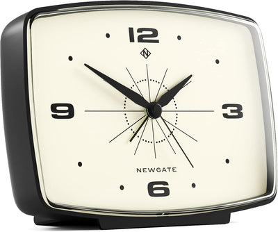 NEWGATE® Brooklyn Retro-Wecker/Tischuhr – rechteckiger Wecker – Schlafzimmerzubehör – Schreibtischzu