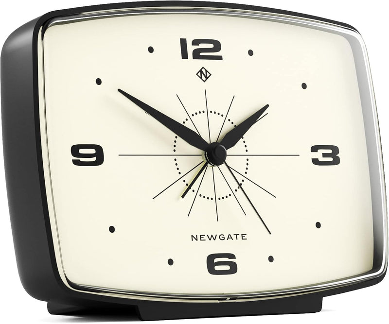NEWGATE® Brooklyn Retro-Wecker/Tischuhr – rechteckiger Wecker – Schlafzimmerzubehör – Schreibtischzu