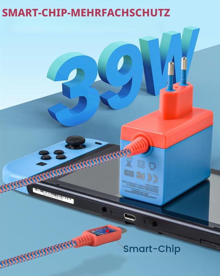 Ladegerät für Switch Console Netzteil Ladekabel Unterstützt TV-Modus Schnelles Aufladen Accessories