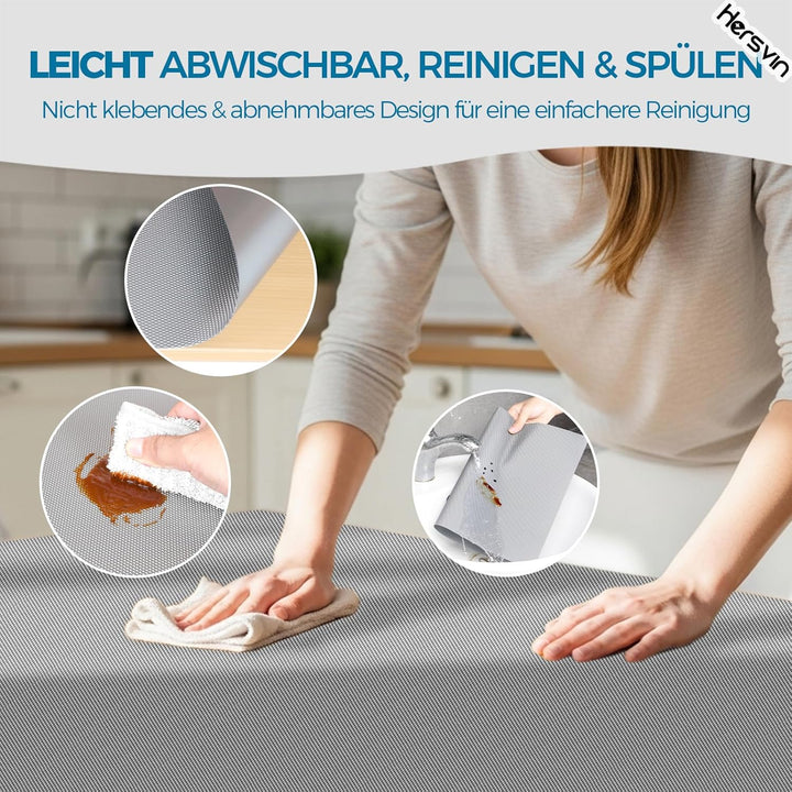 Hersvin Schubladenmatte (Übergrösse) 50cmx600cm Schrankpapier Schubladeneinlage Eva Wasserfest Nicht