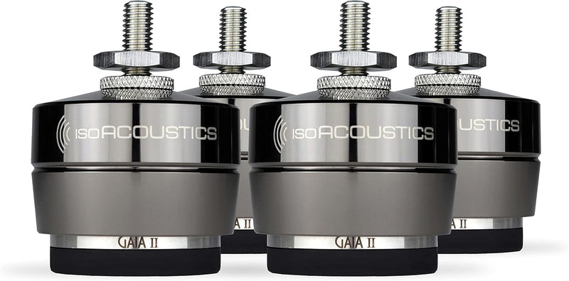 IsoAcoustics Gaia-Serie mit Isolatoren für Lautsprecher und Subwoofer Gaia II, 54 kg max. – 4 Stück