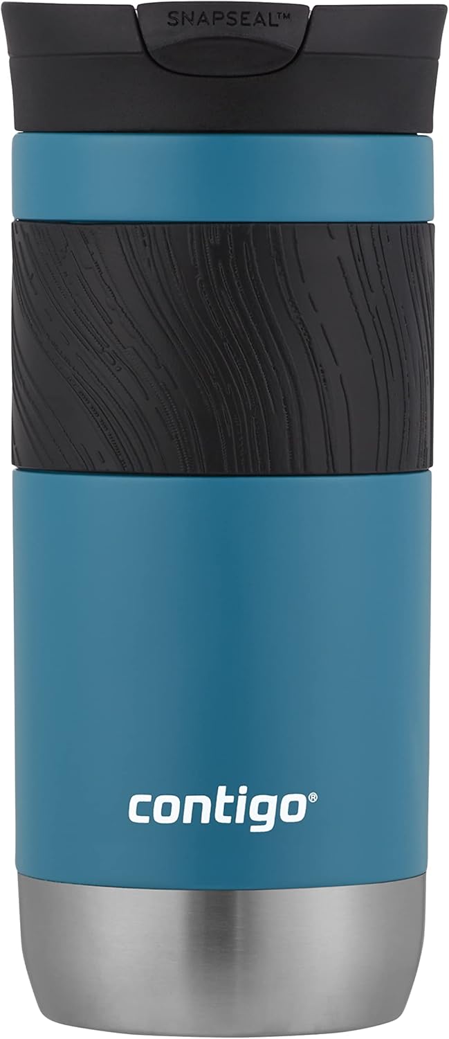 Contigo Byron 2.0 Thermobecher, Edelstahl Isolierbecher mit Snapseal Verschluss, Kaffeebecher to go,