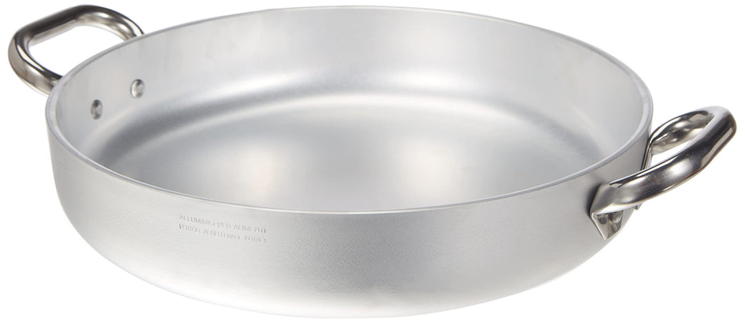 Pentole Agnelli ALMR111032 Pfannen Strahlungspfanne, professionelles Aluminium 5 mm, 32 cm, 32 cm