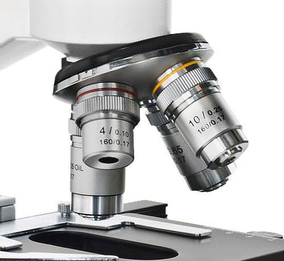 Bresser hochwertiges monokulares Durchlicht-Mikroskop, Erudit DLX 40x-600x Vergrösserung, koaxialer