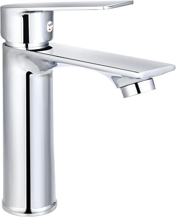Wasserhahn Bad, Waschtischarmatur aus Edelstahl, Einhebelmischer für Waschbecken mit Keramikkartusch