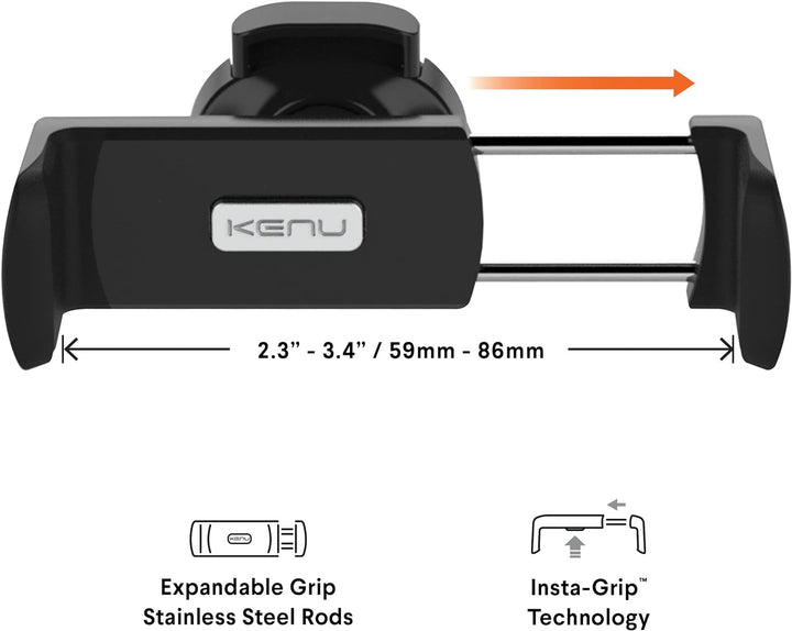 Kenu Airframe Ultra mit Insta-Grip-Technologie, universelle Smartphone-Kfz-Halterung für alle iPhone