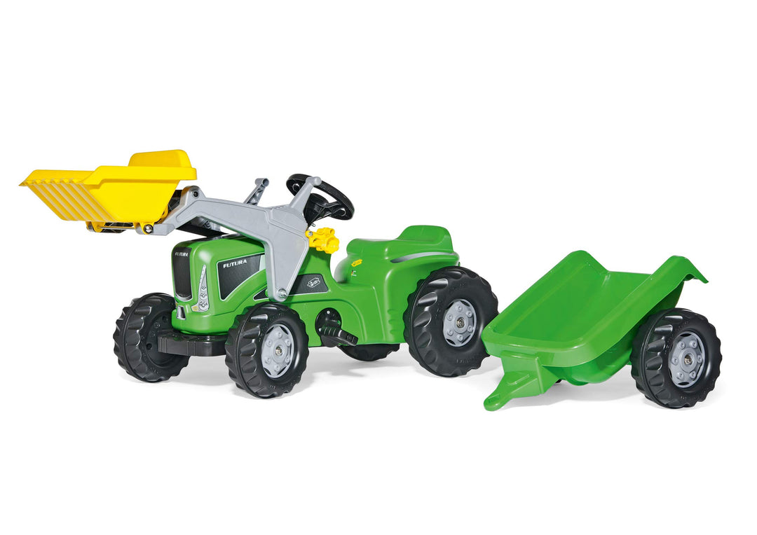 Rolly Toys Traktor rollyKiddy Futura (inkl. rollyKid Lader + Trailer, Heckkupplung, für Kinder von 2