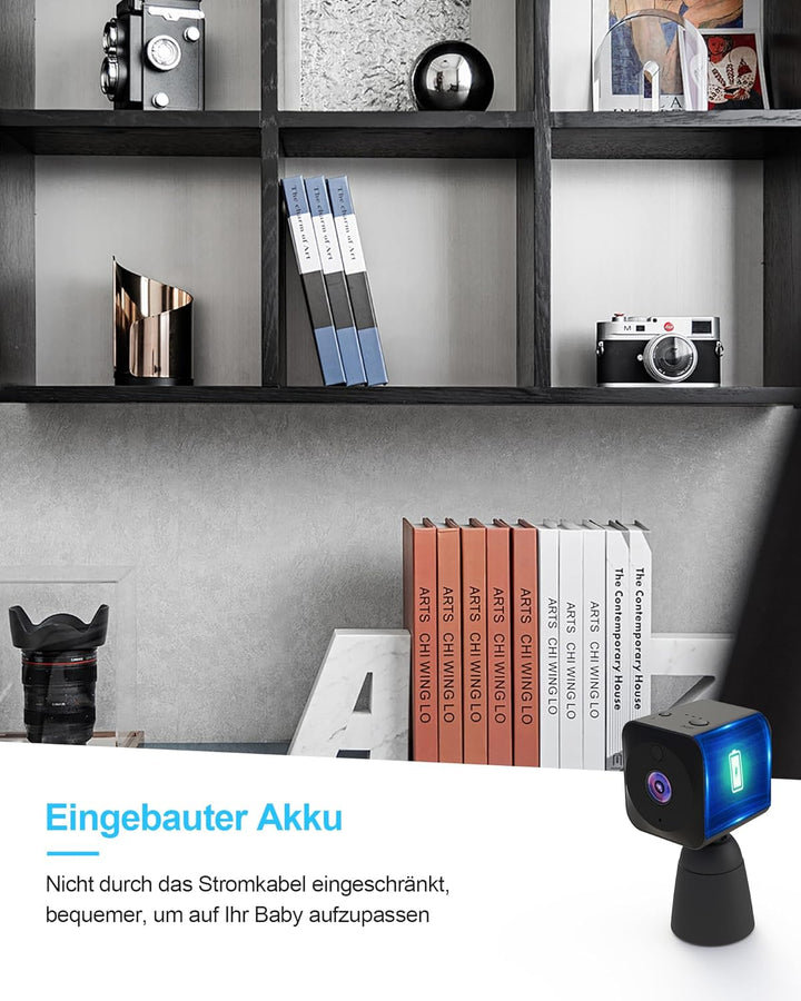 AOBOCAM Mini Kamera, 4K HD WLAN Überwachungskamera Innen Live Übertragung Handy APP Für WiFi Camera