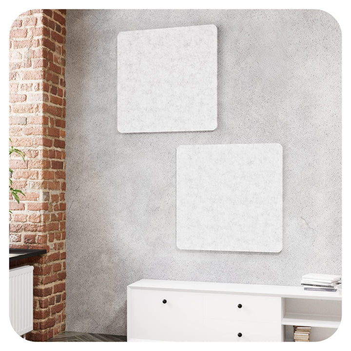 vilz 2X quadratisches Akustikelement für Wand &amp; Decke 55x55x1.8 cm - Schallabsorber modular erweiter