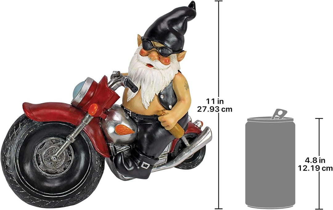 Design Toscano Dekofigur Biker mit Lederjacke, Masse: 14 x 34,5 x 28 cm Single Schmierfett-Axel der