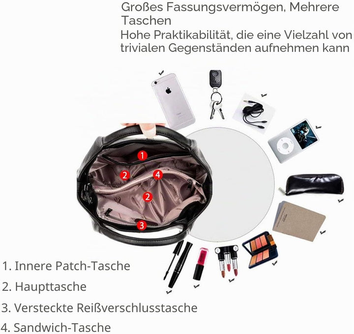 NICOLE &amp; DORIS Damen handtaschen Mode Schultertaschen für Dame Henkeltaschen über der Schulter Umhän