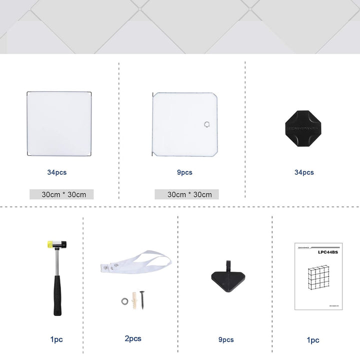 SONGMICS Regalsystem, Schuhregal, Set aus 9 Würfeln, Kleiderschrank aus Kunststoff, mit Türen, Steck