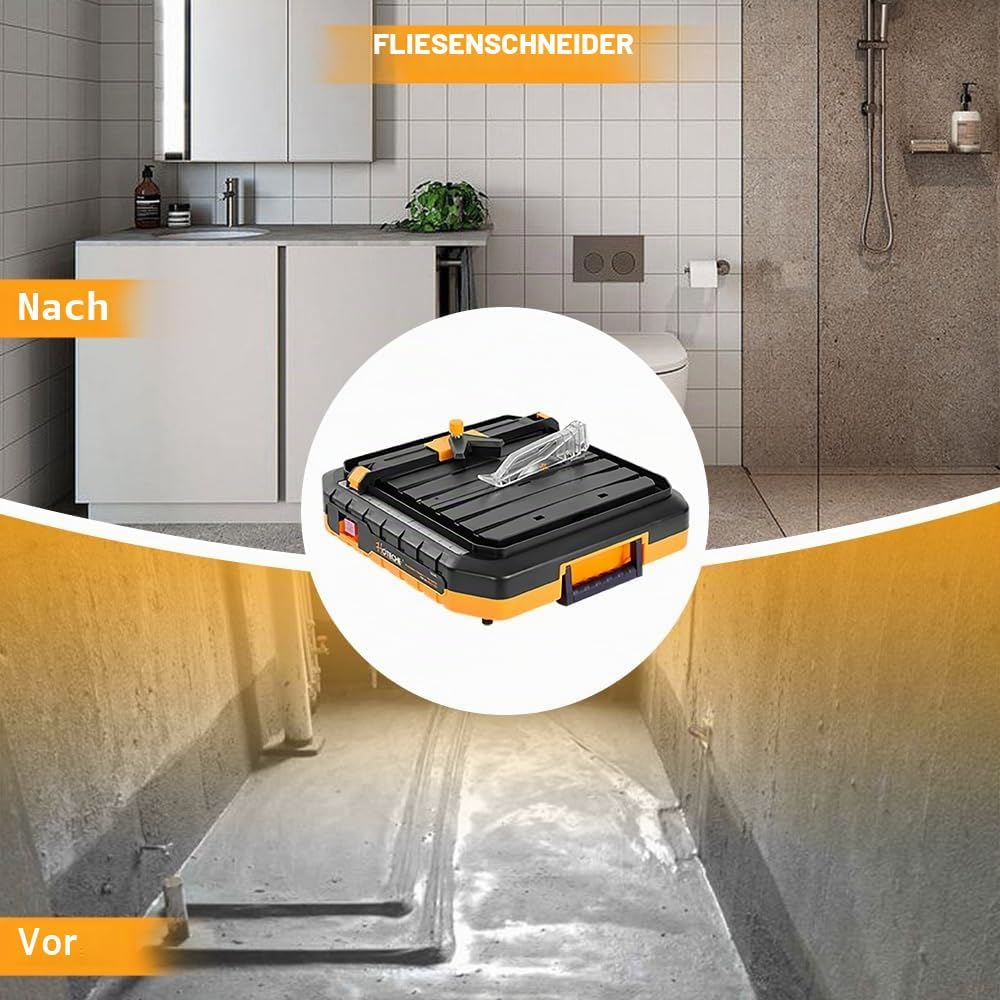 Hoteche elektrischer Fliesenschneider 500W mit Elektromagnetischem Schalter 5200RPM Arbeitsfläche 33