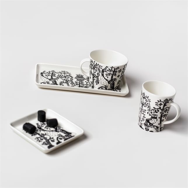 Iittala Becher Taika aus Vitroporzellan, Farbe: Schwarz und Weiss, Masse: 11,8x9,8x7,4 cm, Inhalt: 0