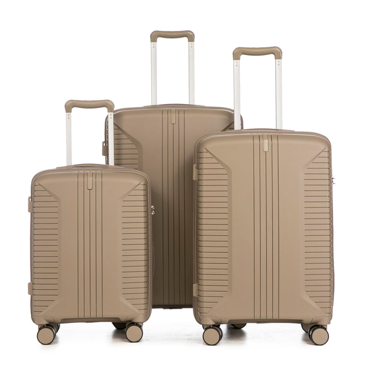 Hartschalen-Koffer Trolley Handgepäck Rollkoffer, Reisekoffer Set mit 4 Rollen, 3er Gepäckset, Champ