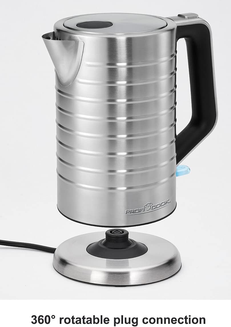 ProfiCook® Edelstahl-Wasserkocher | 1,7 Liter | 100° C | 850–2200 W max. | Wasserkocher | Aussenlieg