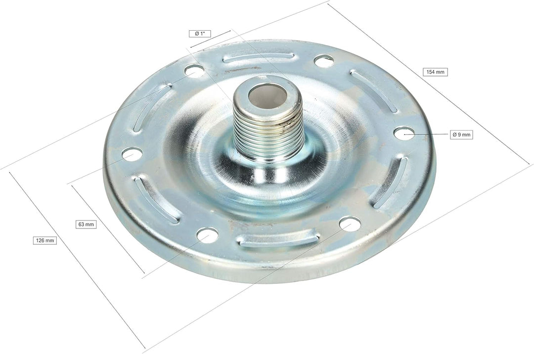 KOTARBAU® Flansch 1" (Zoll) Stahlflansch zum Anschluss von Druckkessel für Hauswasserwerk Ersatzteil