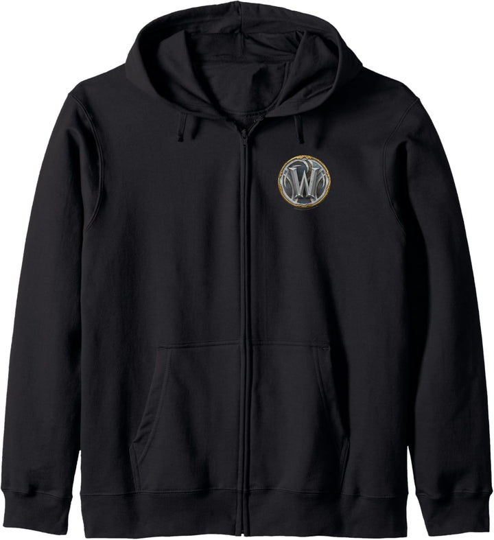 World of Warcraft Small Chest Pocket Stylized W Logo Kapuzenjacke