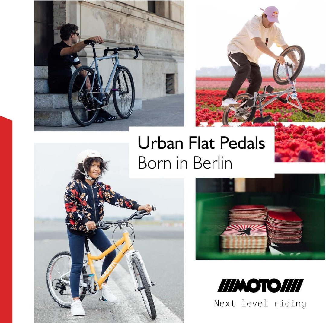 MOTOBICYCLES Plattform Pedale Urban Reflex, City Pedale Mit Verstellbaren Pedal-Breiten, Mit Bunten