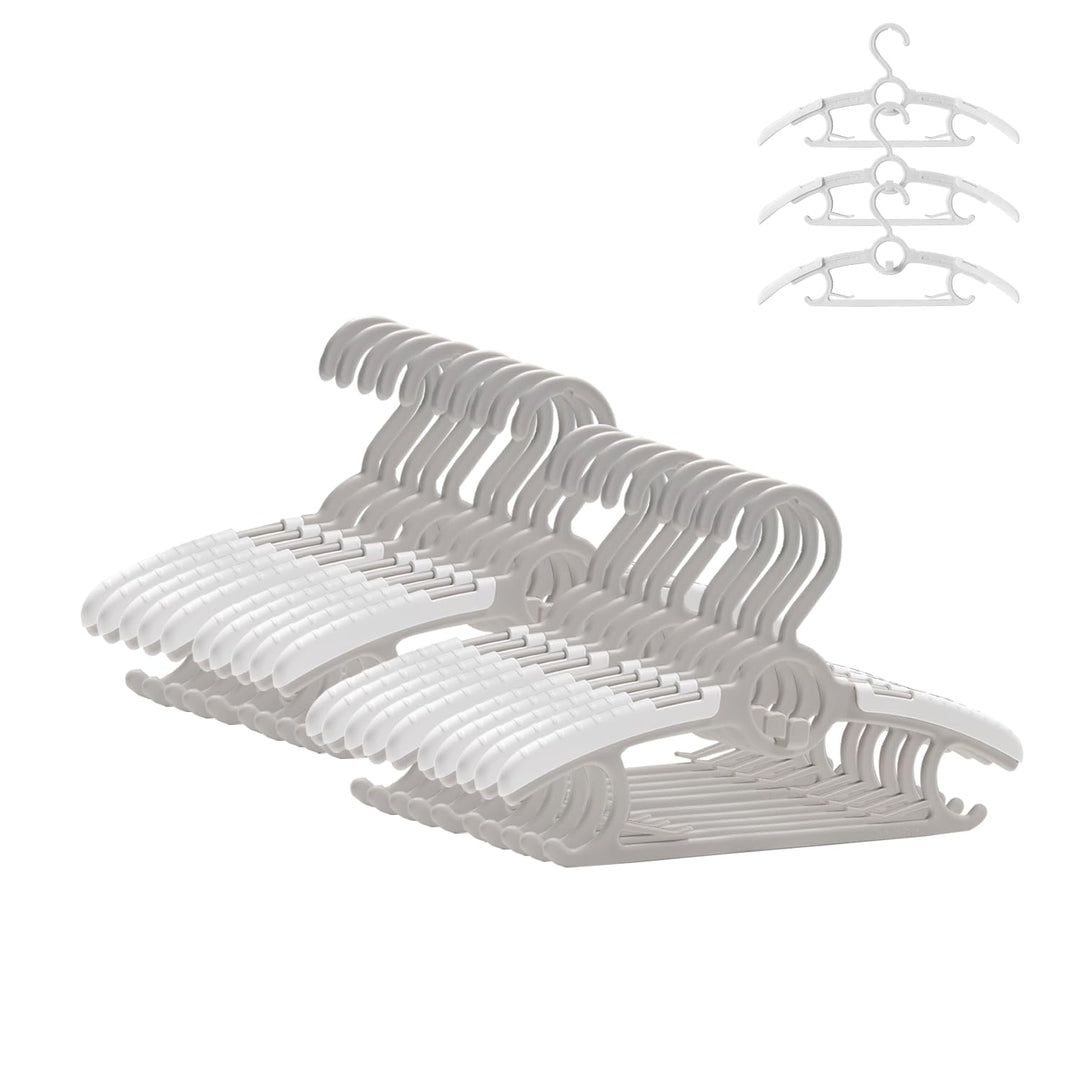 ManGotree Baby Kleiderbügel für Kinderzimmer Kleiderschrank, 28cm-36.8cm Einstellbare Anti-Rutsch-Ki