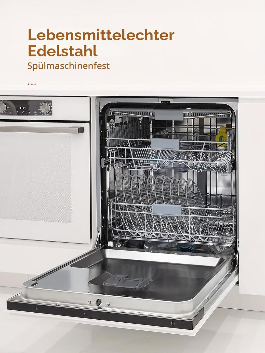 Dörrautomat 10 Etagen Edelstahl mit LCD-Display – Lebensmitteltrockner mit Rotation, 850 W, 35–75 °C