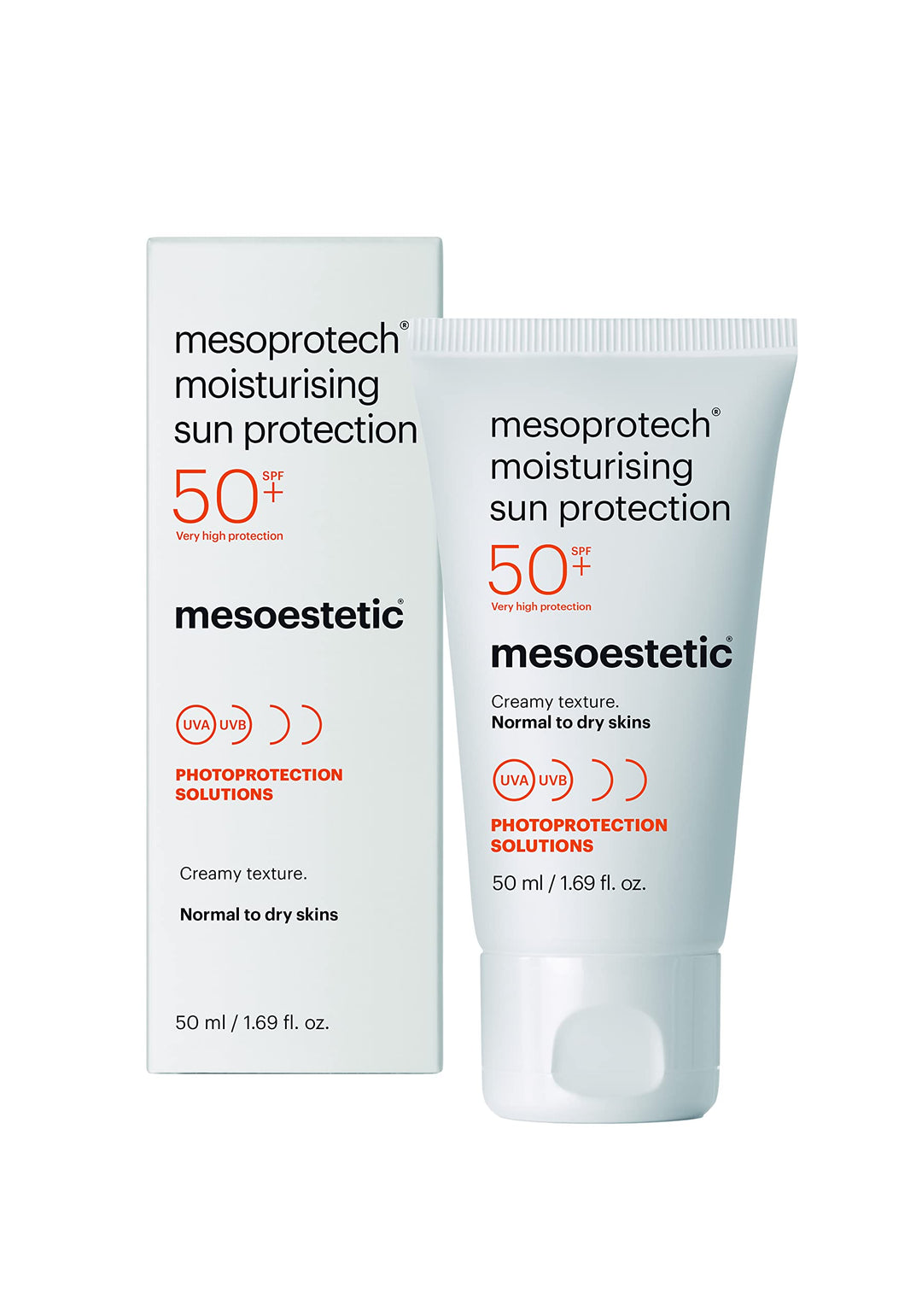 Feuchtigkeitsspendender Sonnenschutz SPF 50 von Mesoestetic