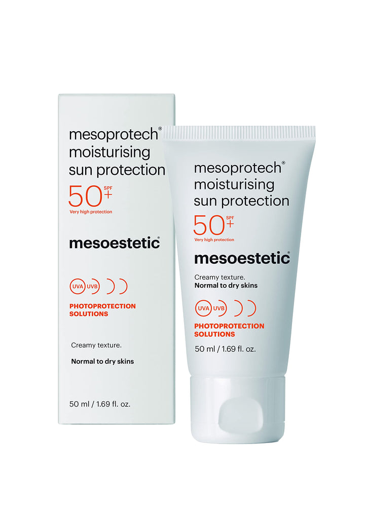 Feuchtigkeitsspendender Sonnenschutz SPF 50 von Mesoestetic