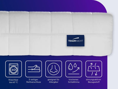 Traumnacht Basic XXL 2 in 1 Duo - orthopädische 7- Zonen Kaltschaummatratze, Härtegrad 2 und 3, Öko-