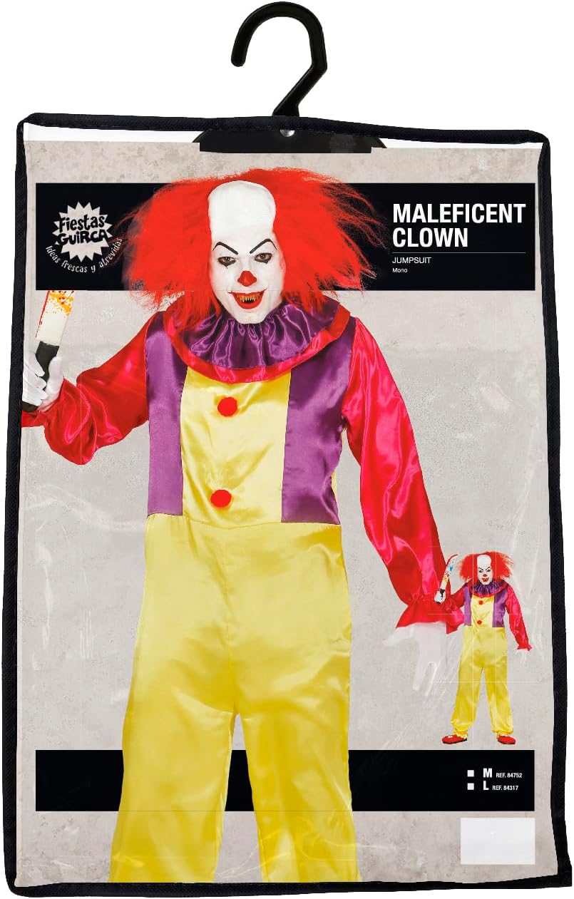 FIESTAS GUIRCA Killer Clown Kostüm Es ist Killer Clown, M