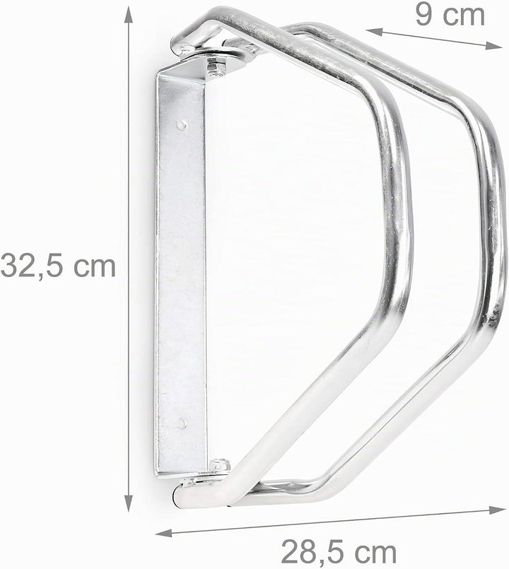 Relaxdays 3 x Fahrradständer im Set, Wandparker als Einzelständer, zur Wandmontage, verstellbar, HBT