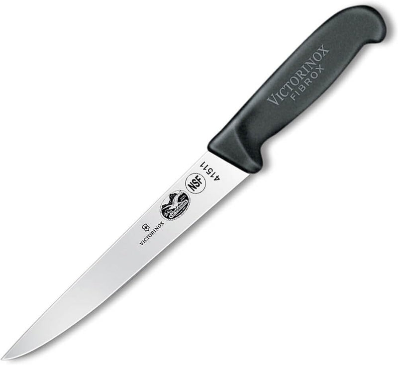 Victorinox, coltello da cucina Fibrox in acciaio inox, manico ergonomico 18 cm Schwarz, 18 cm Schwar
