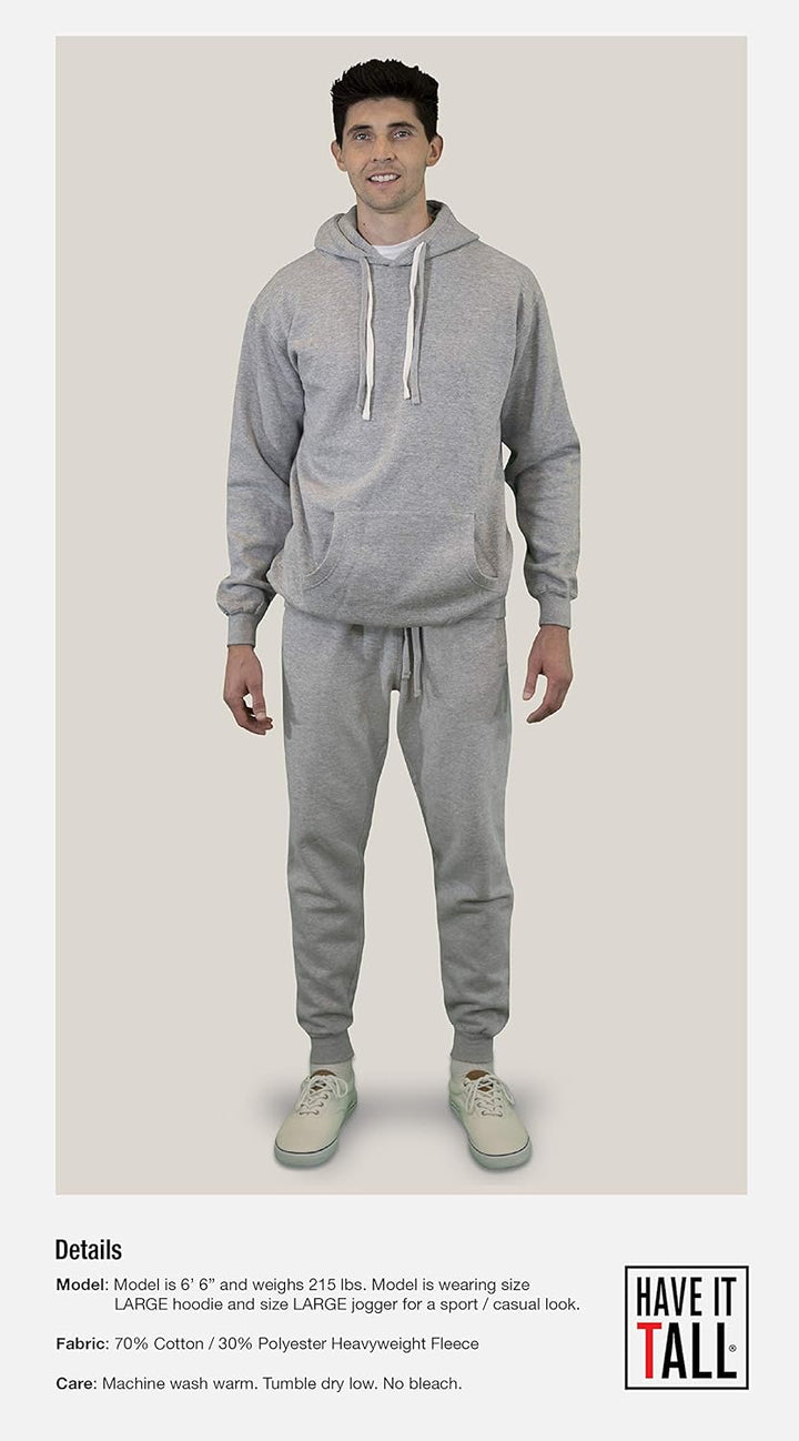Have It Tall Unisex Kapuzenpullover Extra Lang, Fleece Hoodie Extra Tall, Baumwolle & Fleece M Extra