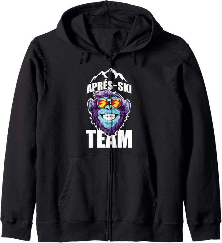 Apres Ski Team Party Affe Motto Spruch Lustig - Geschenk Kapuzenjacke