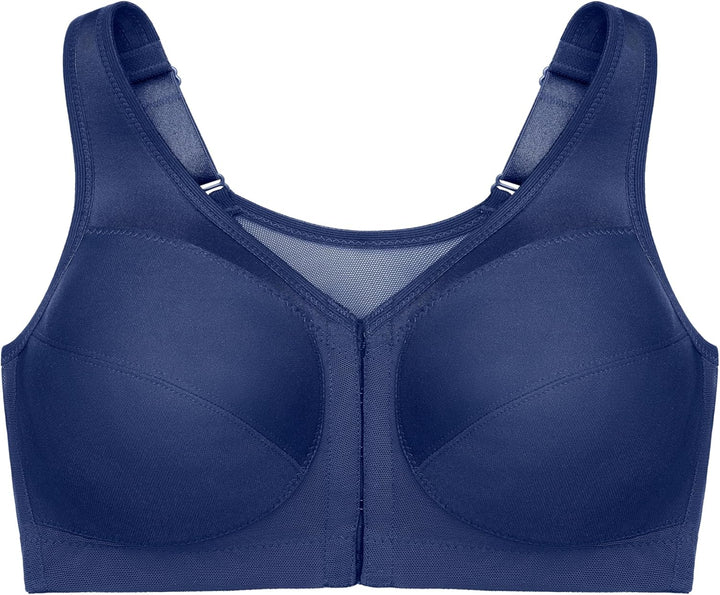 Glamorise Damen Full Coverage Bra 90C Blau, 90C Blau