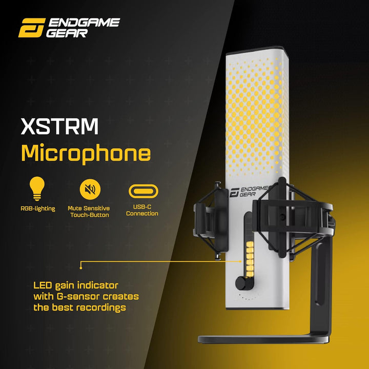 ENDGAME GEAR XSTRM USB Mikrofon für Streaming, Podcast, Aufnahmen in Studioqualität, 24 Bit / 192 kH