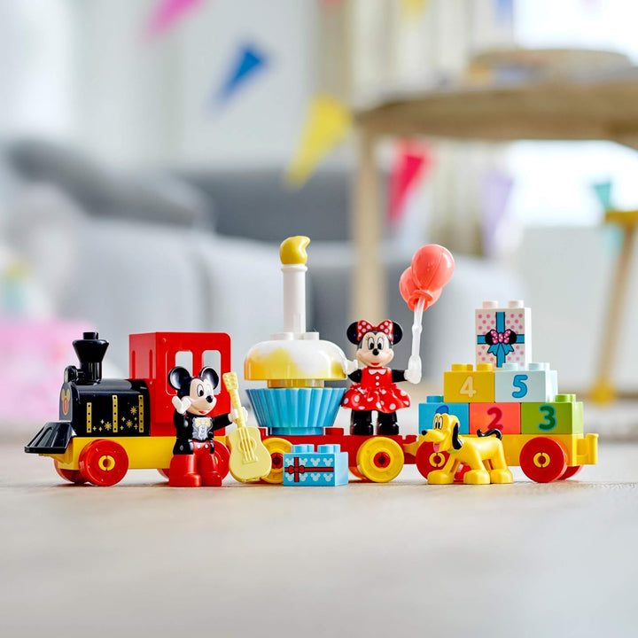 LEGO DUPLO Disney Mickey & Minnie Birthday Train 10941 Kids’ Birthday Number Train; Learning and Bui