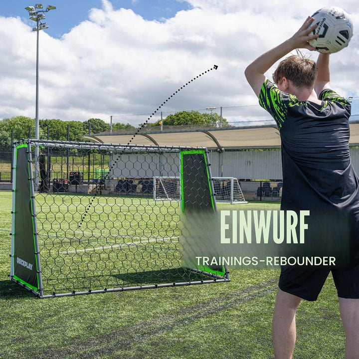 QUICKPLAY Tekkers GS Trainer 3-in-1: Rebounder und 7x5' Tor für kraftvolles Üben Grosses, ultrarespo