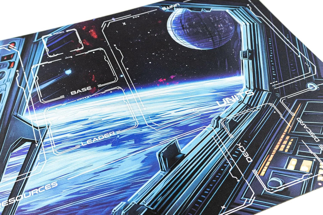 1 Spieler-Kartenspielmatte kompatibel mit Star Wars: Unlimited 24" x14“ / 61x35,5 cm - Raumschiff-Co